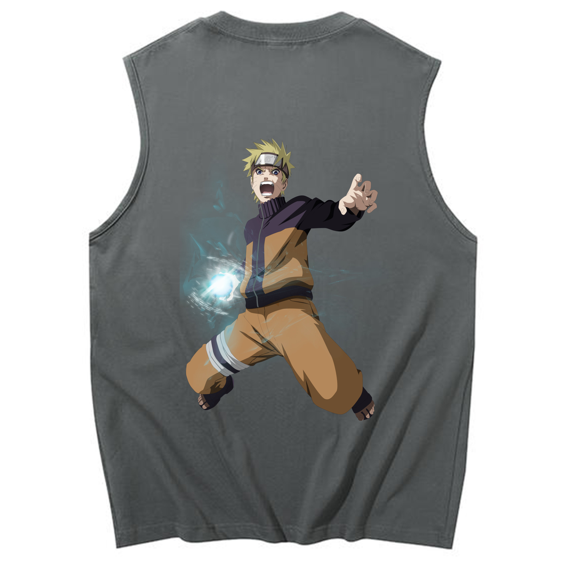 （画像用） NARUTO -ナルト- うずまき ナルト Uzumaki Naruto コットン100％タンクトップ（背面プリント）